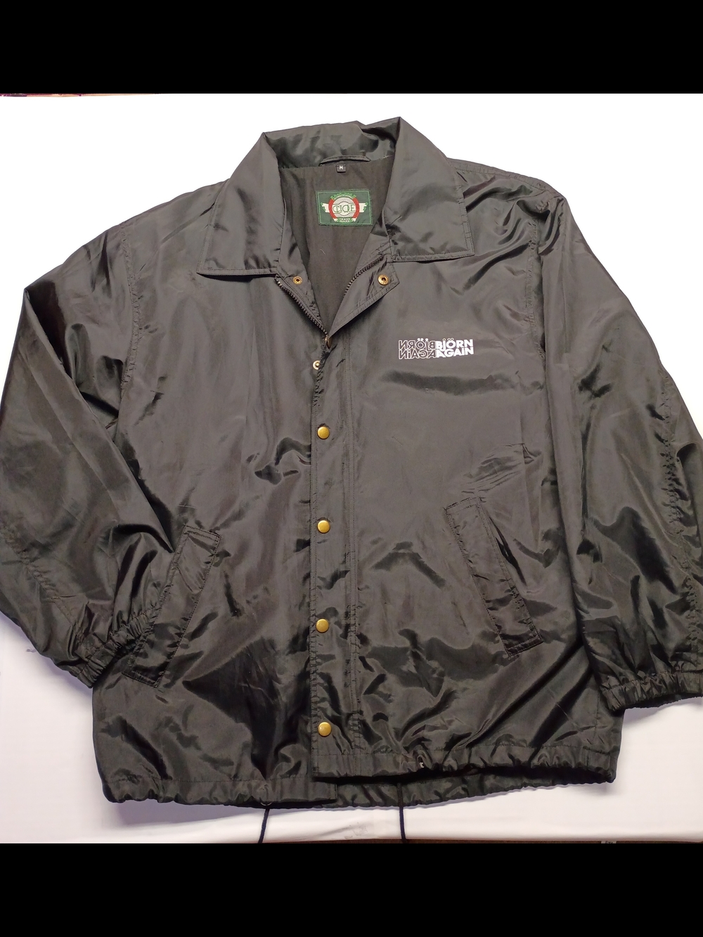Bjorn Again Black Lightweight Men's Windbreaker Jacket 1988